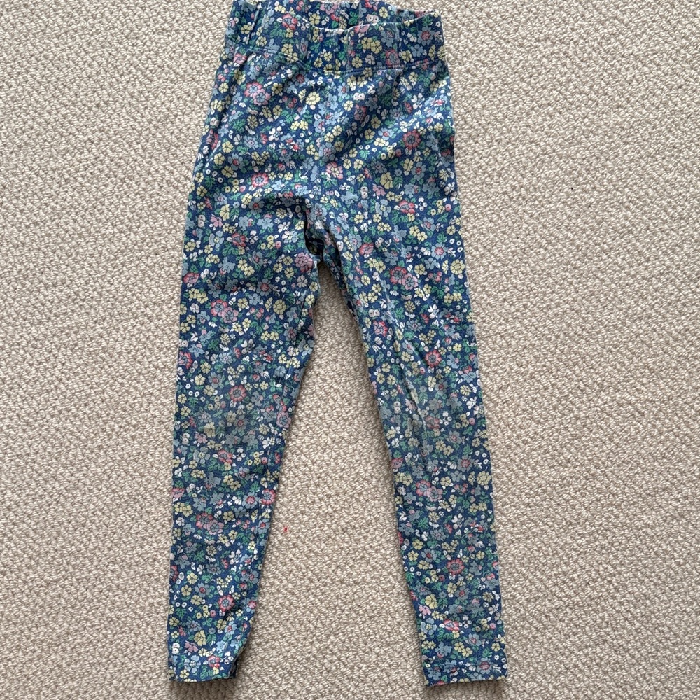 Mini Boden Blue Floral Kids Leggings